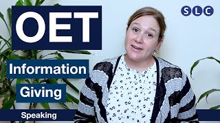 OET SPEAKING CRITERIA  How to GIVE information effectively [upl. by Ennagem34]