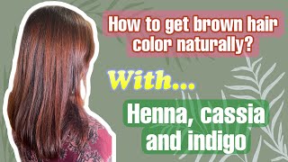 How to do chocolate brown hair colour  without bleach haircolouring haircare hairstyh hairstyle [upl. by Alyos]