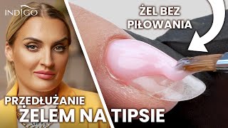 Przedłużanie paznokci żelem na tipsie krok po kroku Jaki żel samopoziomujący wybrać Indigo Nails [upl. by Katzen]