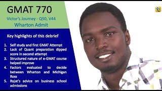 GMAT 770 Q50 V44  Victors 100point improvement on the GMAT [upl. by Cinimmod652]