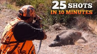 25 Shots in 10 Minutes  Ultimate Wild Boar Hunting Compilation hunting hog [upl. by Ellwood44]