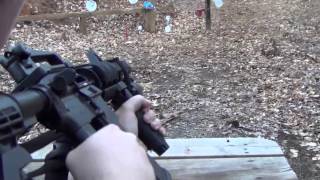 Shooting an AR15 the DPMS A15 [upl. by Ynatsyd741]