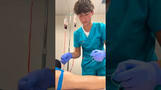 Practicing venipuncture😳 Full video on my TikTok danny12 [upl. by Jeanne]