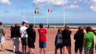 Allied Flag Raising over Omaha Beach [upl. by Mendel]