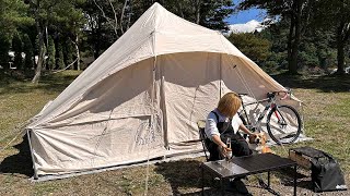 【自転車女子】自転車持って犬も連れて、秋キャンプを楽しんできた！ 西湖湖畔キャンプ場でキャンプ、西湖周辺をサイクリング。ロードバイク女子、まだまだ初心者です。【キャンプ女子】 [upl. by Jodi]