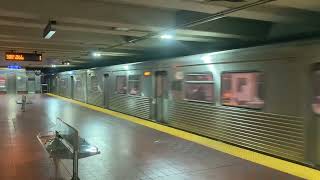 Baltimore Metro Departs Lexington Market Westbound with only 1 Marker light working [upl. by Shermy372]