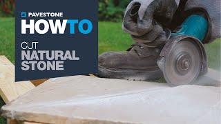 How to Cut Natural Stone Paving [upl. by Jacie]