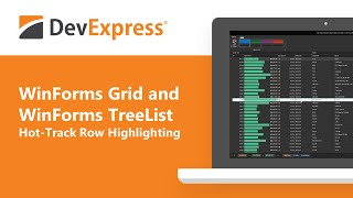 WinForms Data Grid and WinForms TreeList HotTrack Row Highlighting [upl. by Gillmore26]