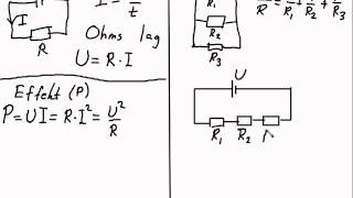 Fysik 1  Elektriska kretsar repetition [upl. by Ahsatan]