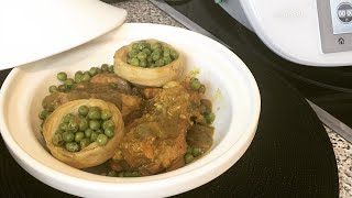 Tajine aux artichauts et petits pois au Thermomixrecette en français [upl. by Tobe297]