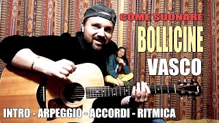 Tutorial  Come suonare quotBollicinequot di Vasco Rossi  chitarra acustica [upl. by Woolson]