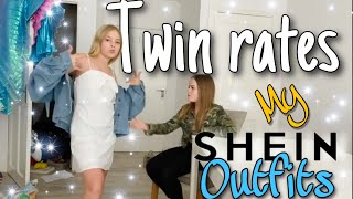 Twin sister rates my Shein outfits ❤️ [upl. by Oza]