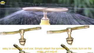 32915964546 MUCIAKIE 1PC 2 3 4 Arm Automatic Rotary Whirling Sprinkler Garden Lawn [upl. by Giustina200]