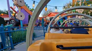 Join the Fun Slinky Dog Zigzag Spin at Disneyland Paris  Full onride POV [upl. by Enirrok]