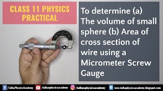 Micrometer Screw Gauge  Class 11  Sindh Board Physics [upl. by Edyak814]