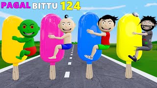 Pagal Bittu Sittu 124  Garmi Mein Ice Cream Ki Dukan  Bittu Sittu Toons  Cartoon Comedy Video [upl. by Rennug325]