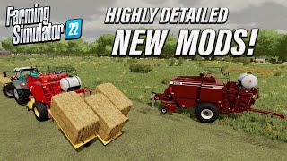 HESSTON 4900 BALER Pack amp MORE FS22  DETAILED NEW MODS Review PS5  14th Aug 2023 [upl. by Upshaw]