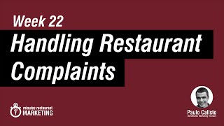 Handle Customer Complaints in a Restaurant [upl. by Favian]