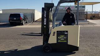 2014 Crown RC553530TT190 StandUp 36V Electric Forklift for Sale [upl. by Etnohs]