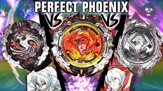 THE PERFECT PHOENIX 3Way Battle Perfect Phoenix VS Dead Phoenix VS Revive Phoenix Beyblade Burst [upl. by Adlev]