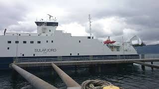 quotSulafjordquot docking at Vestnes May 2017 [upl. by Eelnodnarb697]