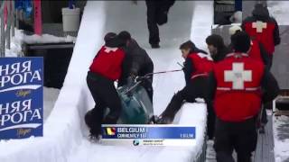 Belgian bobsled crashed [upl. by Nyhagen]