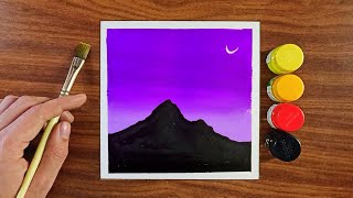 Night painting  Poster colour painting  Watercolour drawing and painting [upl. by Ytinav]