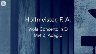 Hoffmeister A F  Viola Concerto in D major Mvt2 Adagio [upl. by Farrish]