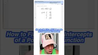 How to Find X and Y Intercepts of a Polynomial Function [upl. by Aneert388]