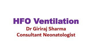 High Frequency Oscillation I HFO Ventilation I Neonatologist I NICU [upl. by Sabrina900]