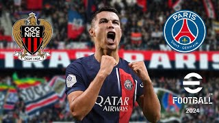 eFootball 2024  PSG vs OGC Full match  Cristiano Ronaldo [upl. by Sternlight]