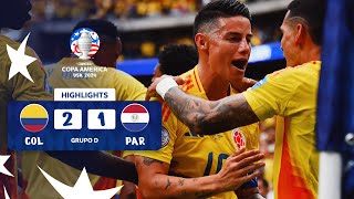 COLOMBIA 21 PARAGUAY  HIGHLIGHTS  CONMEBOL COPA AMÉRICA USA 2024™️ [upl. by Ayocal]