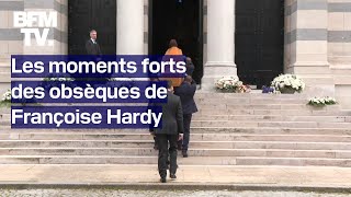 Le dernier adieu de Françoise Hardy au PèreLachaise en présence de nombreuses personnalités [upl. by Sitelc]