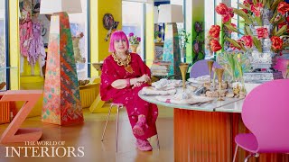 Touring Dame Zandra Rhodes’ Radiant London Penthouse  Visitors’ Book [upl. by Nauwaj]