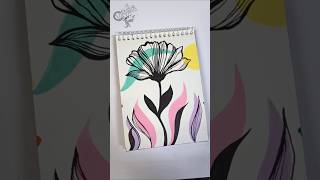 Floral Art with PASTEL ACRYLIC COLOURS art painting acrylicpainting drawing youtubeshorts [upl. by Elleynad260]