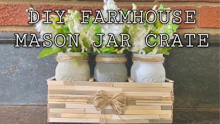 DIY farmhouse mason jar crate [upl. by Anihtyc]