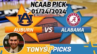 Auburn vs Alabama 1242024 FREE College Basketball Picks and Predictions on NCAAB Betting Tips [upl. by Lamprey642]