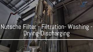 Agitated Nutsche Filter  Combination of Filtration Washing Drying Discharging [upl. by Emilie663]