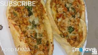 TURKISH PIDE recipe  Mince stuffed pizza like Bread in urduhindi [upl. by Norine]