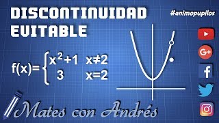 Discontinuidad evitable de una función definida “a trozos” BACHILLERATO MATEMÁTICAS [upl. by Walters]