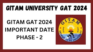 GITAM UNIVERSITY 2024 ll GAT 2024 EXAM DATES ll LAST DATE FOR APPLICATION ll DOUBTS CLEARED ll [upl. by Arocet162]