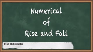 Numerical of Rise and Fall  Levelling and Contouring  GATE Geomatics Engineering [upl. by Kosak]