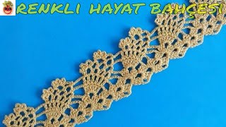 Dantel Havlu KenarıMutfak Havlusu  Örtü ve Çarşaf KenarıAnlatımlı YapılışıÖrgü Dantel Oya El İşi [upl. by Navarro]