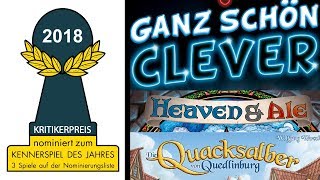 Kennerspiel des Jahres 2018 Ganz schön clever Heaven amp Ale Die Quacksalber von Quedlinburg [upl. by Hras]