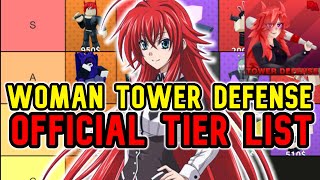 Official Tier List Woman Tower Defense Towers and Guardians Arena Tower Defense [upl. by Larred]