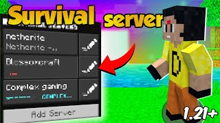 Top 5 Survival Server for mcpe 121 🔥dont miss [upl. by Heyde581]