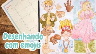 Criando desenhos usando emojis [upl. by Euqitsym]