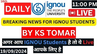 IGNOU Live By KS Tomar  IGNOU Live 2024  WhatsApp Number 8595353903  KS TOMAR  ignoulive [upl. by Marjory452]