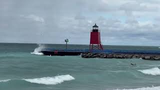 Charlevoix Light House on Lake Michigan [upl. by Darb580]