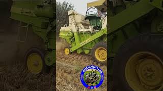 Tractor combine harvester on John Deere 5210 [upl. by Octavius532]